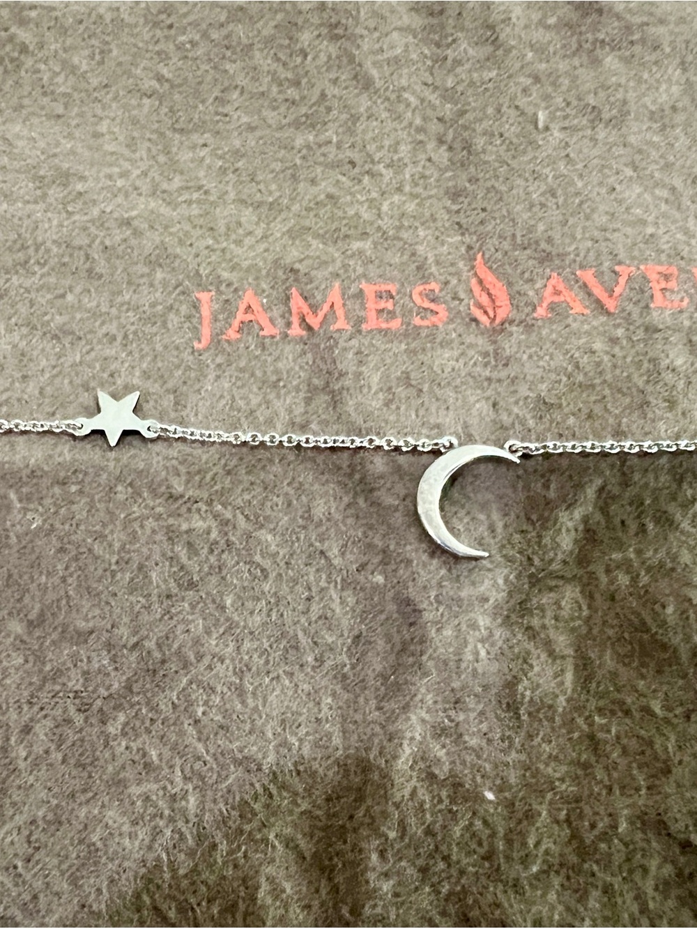 James Avery Silver Moon and Star Necklace - Silver